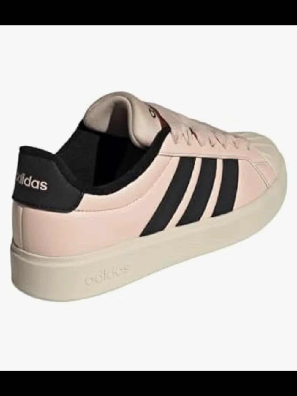 adidas Women's Blush Pink and Black Low-Top Sneakers